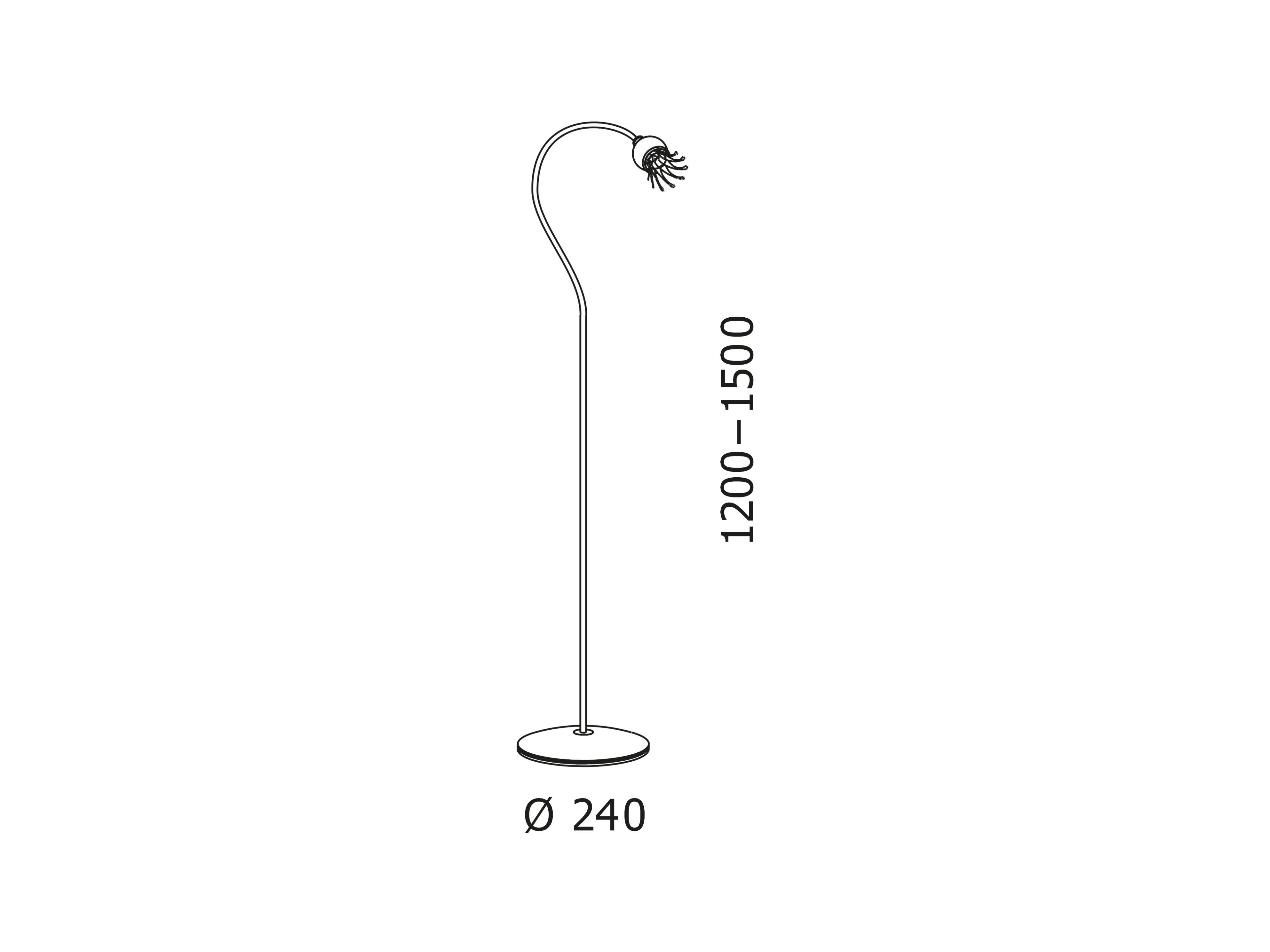 Алюминиевый и стеклянный светодиодный торшер с гибкой рукояткой serien.lighting POPPY ARCH-00021805 - Вид №4