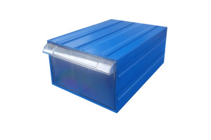 15640296 Пластиковый короб 260х364х150мм, С-510-синий-прозрачный СТЕЛЛА-ТЕХНИК