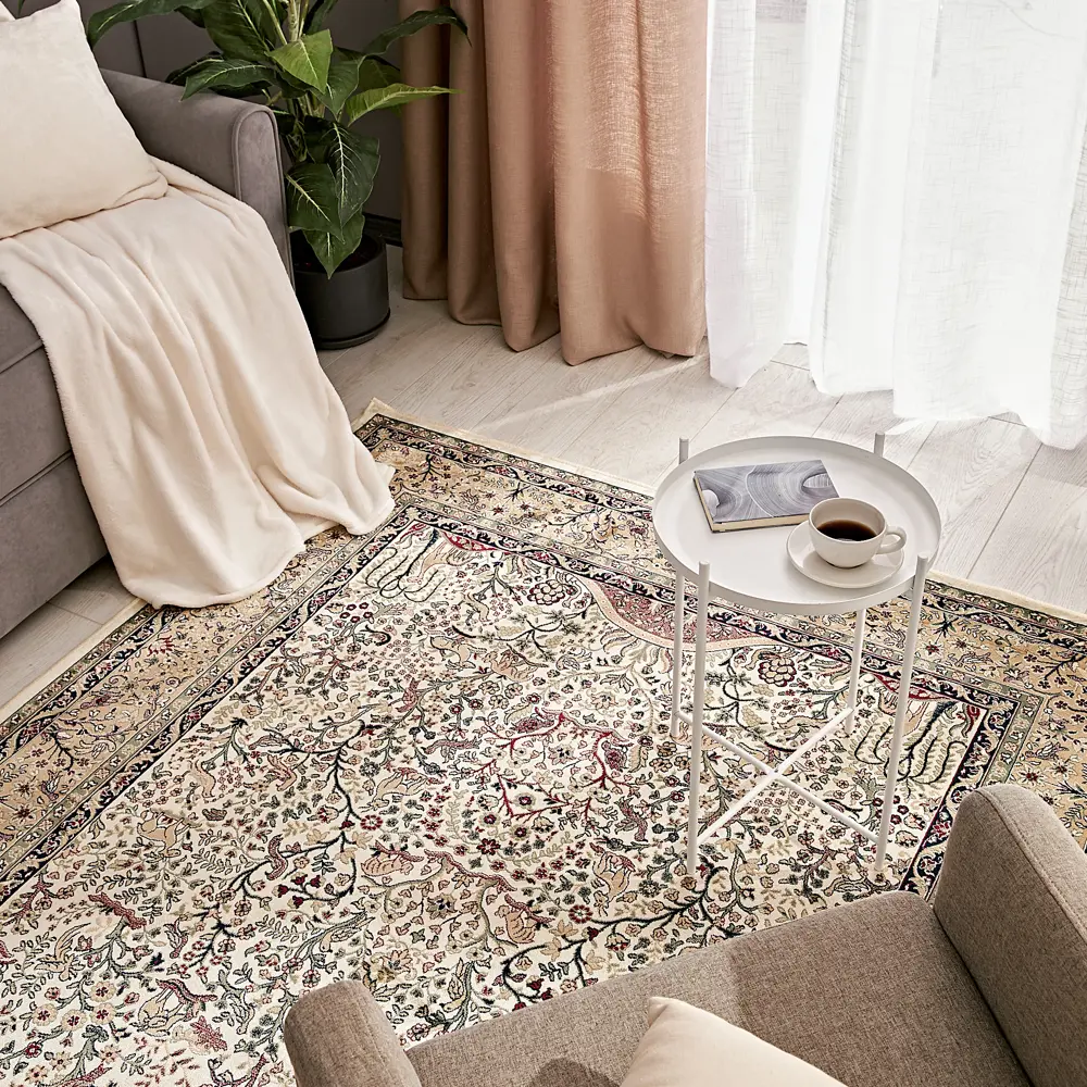 DEVOS-CABY Ковер Isphahan Бежевый 160x230 см для гостиной и спальни 89375828 STLM-1459310