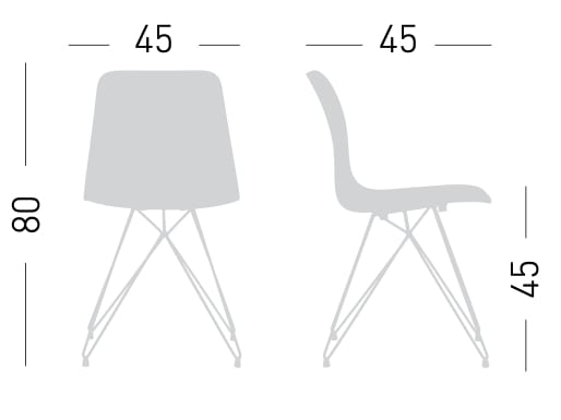 Стул из инженерного пластика с решетчатой конструкцией GABER Unik ARCH-00143314 - Вид №3