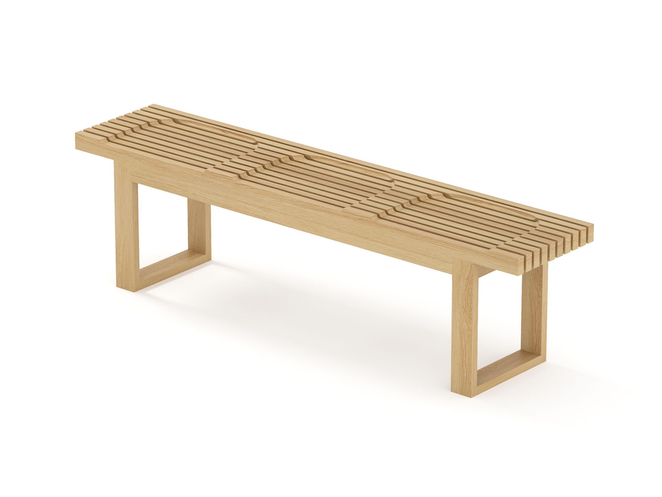 3-местная скамейка из массива дерева Air Division раковина ARCH-00096897