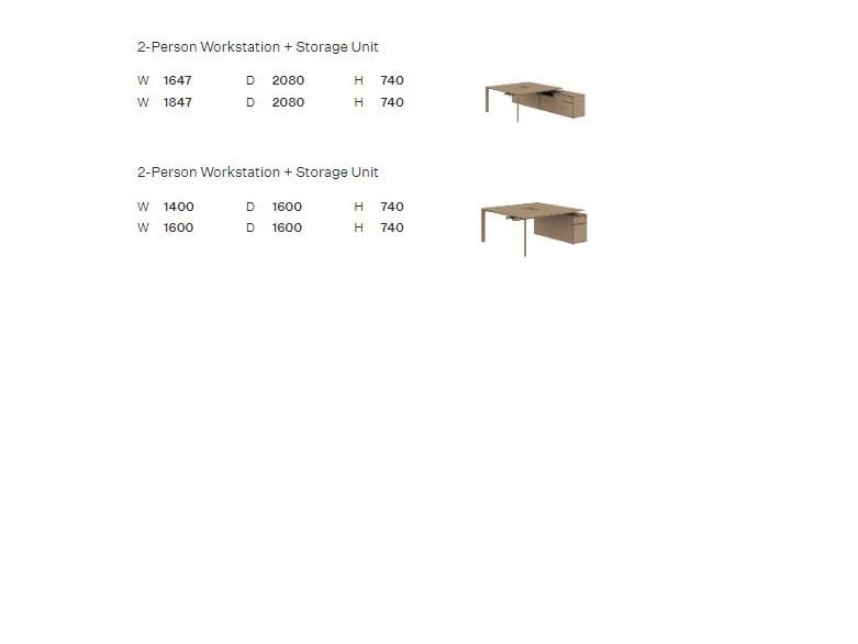 Прямоугольный рабочий стол с ламинированной столешницей Ersa Luta ARCH-00045820 - Вид №3