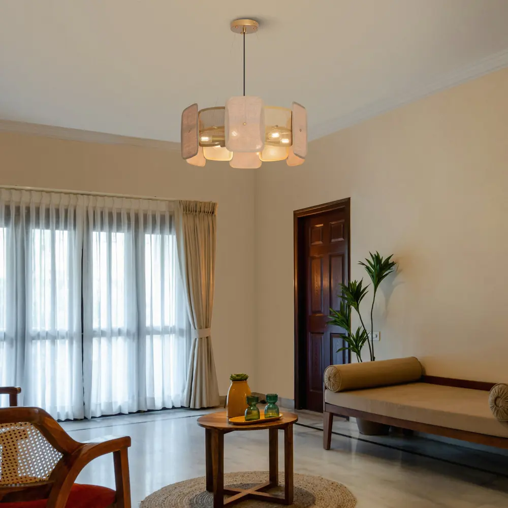 Подвесной светильник FREYA Säffle золотой с 6 лампами для элегантного освещения 89435064 STLM-1579522 - Вид №6