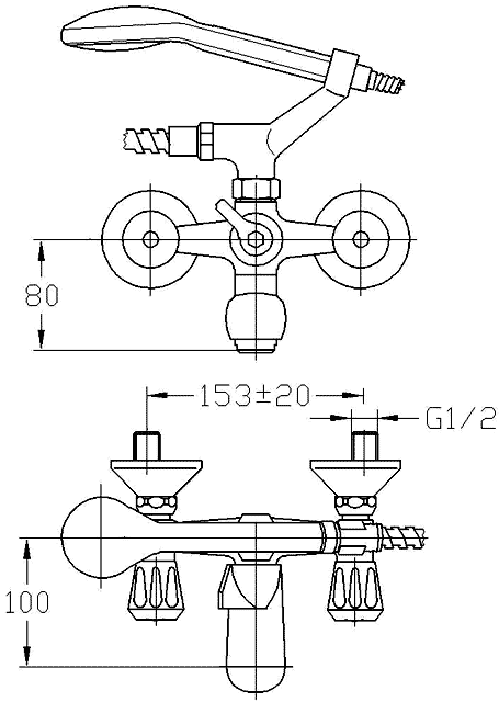 141-0094-01 Смеситель Mofem Evrosztar Santreyd  - Вид №1