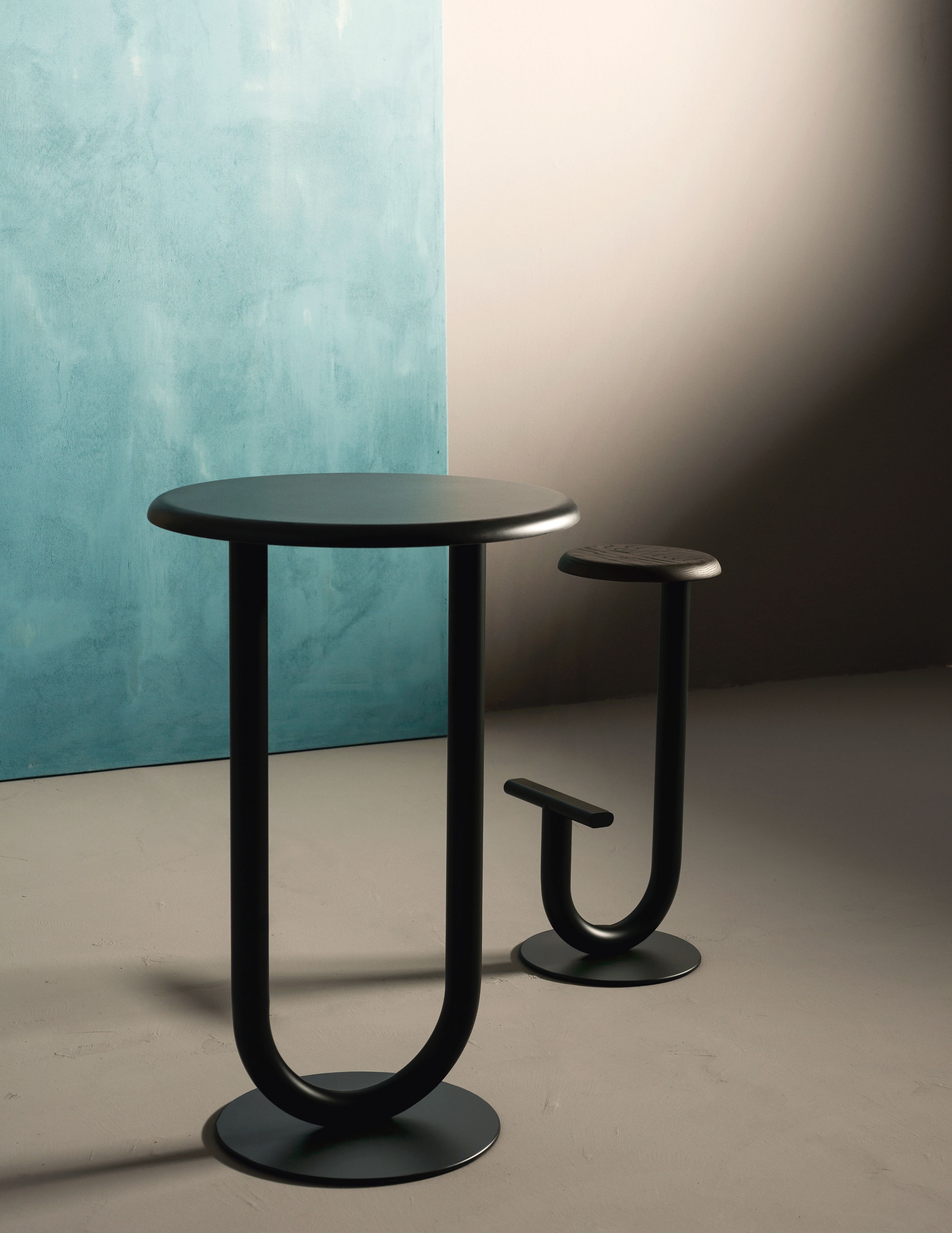 Высокий круглый стальной стол Desalto ARCH-00137066 - Вид №3