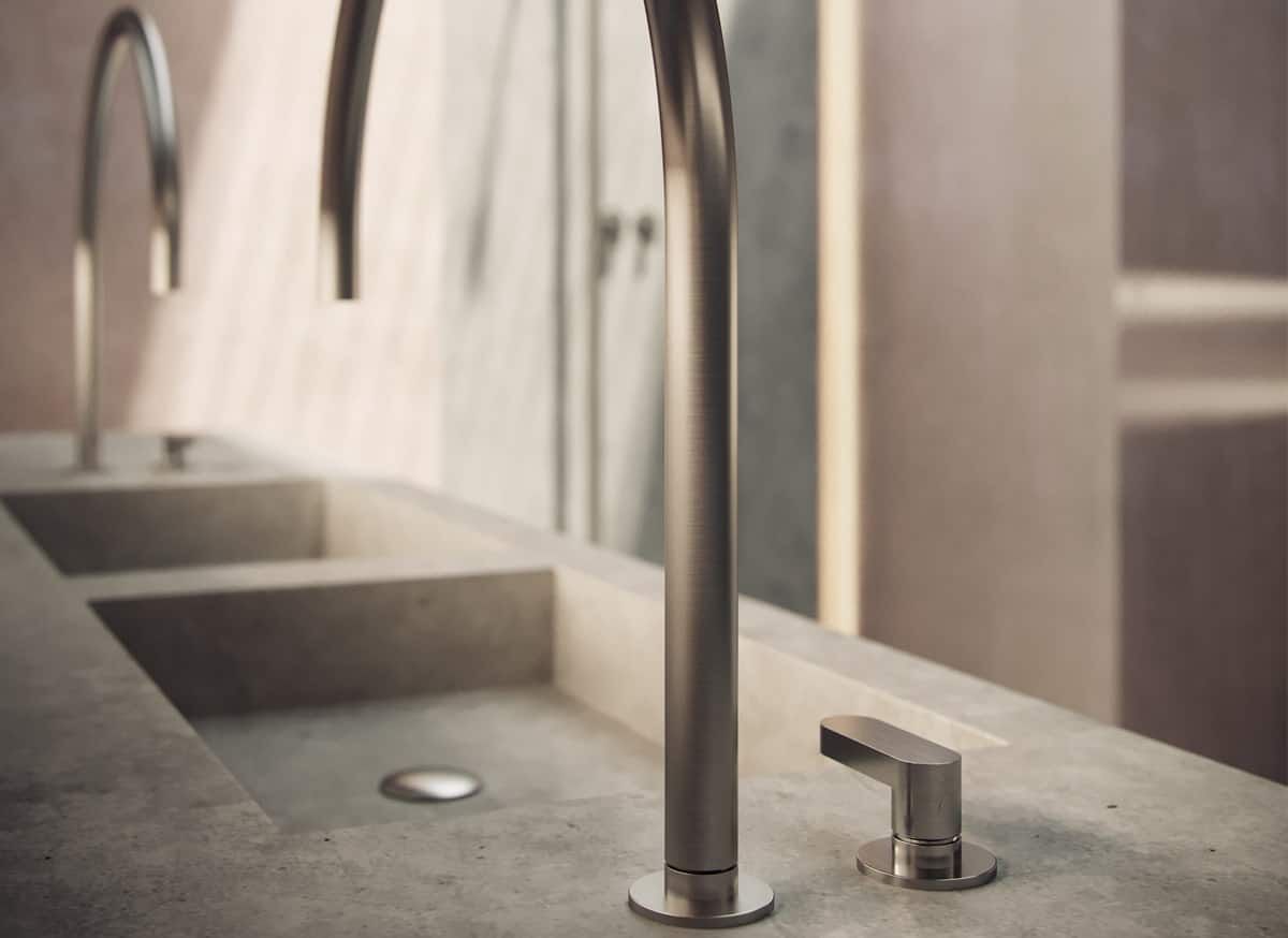 Смеситель для раковины из нержавеющей стали с поворотным горлышком COCOON John Pawson ARCH-00081817 - Вид №7