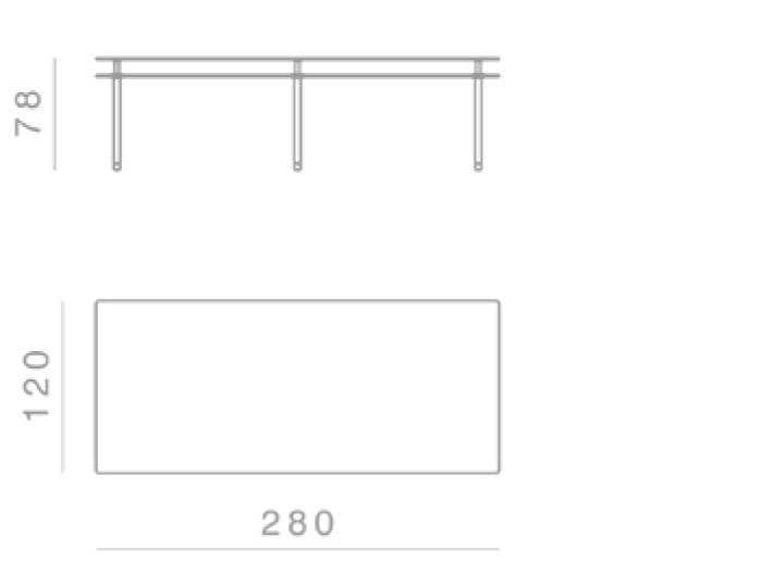Прямоугольный Хрустальный стол GHIDINI1961 Ножки ARCH-00073799 - Вид №5