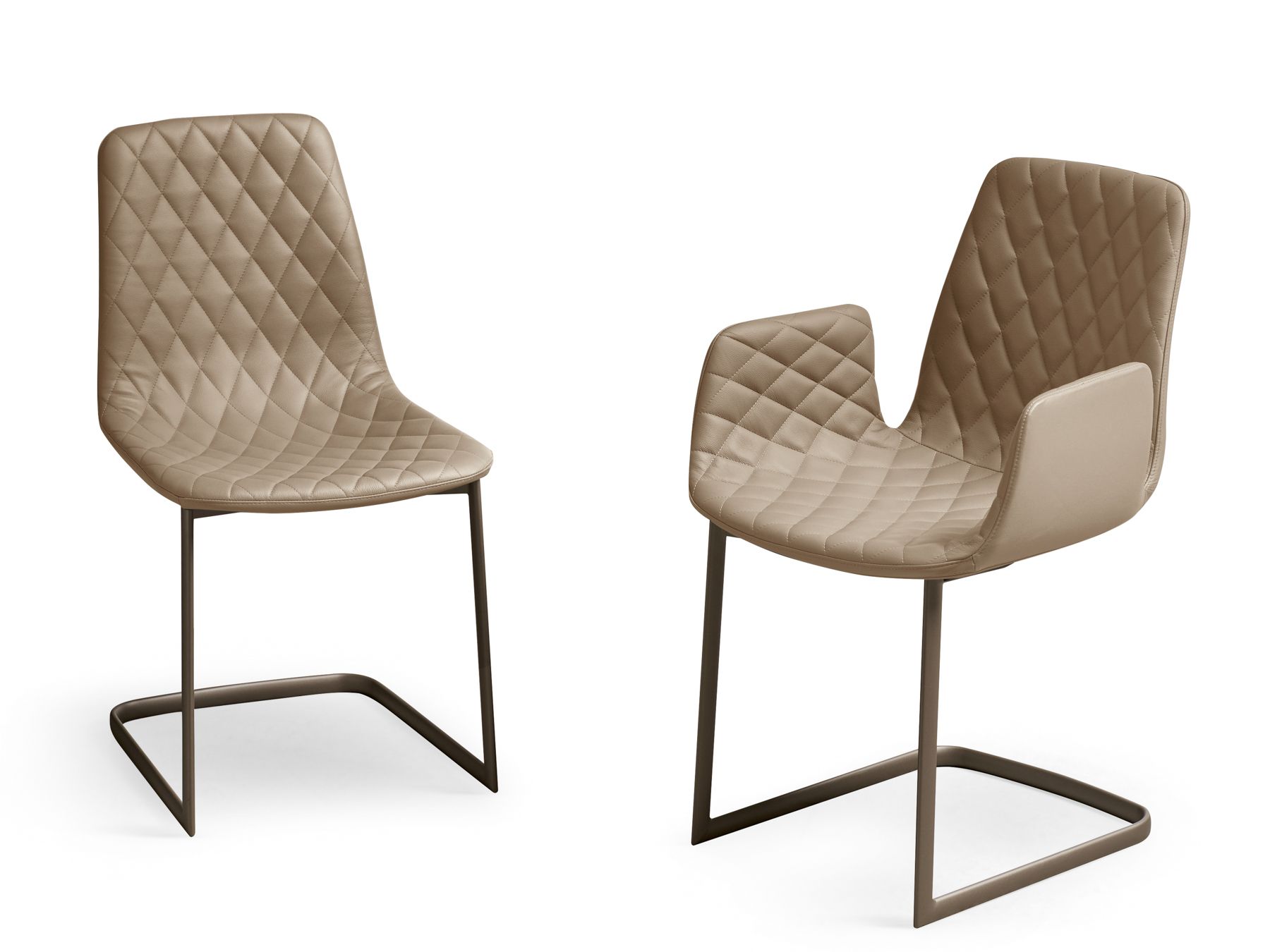 Кожаный мягкий консольный стул с подлокотниками EFORMA Lenny ARCH-00026612 - Вид №1