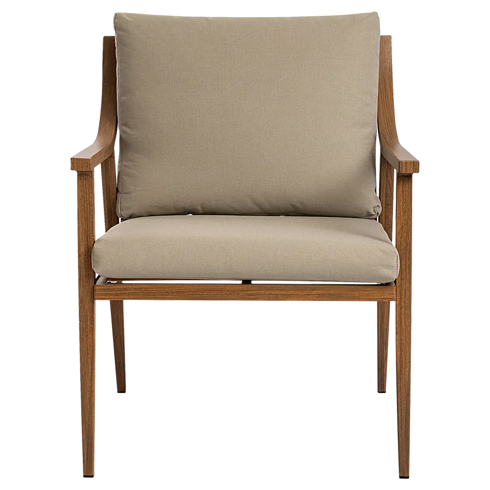 Набор садовой мебели для обеда с подушками  BEGINIA Komito Алюминий Стол, 4 кресла Бежевый; Коричневый STLM-2048315 - Вид №11