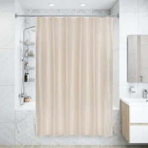 Штора для ванной комнаты «La perla» 180х200 см цвет бежевый