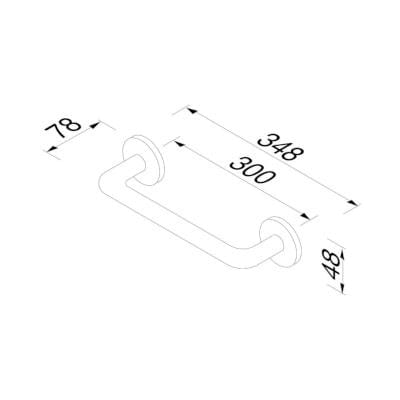 Металлическая ручка для ванной комнаты Geesa Nemox ARCH-00011836