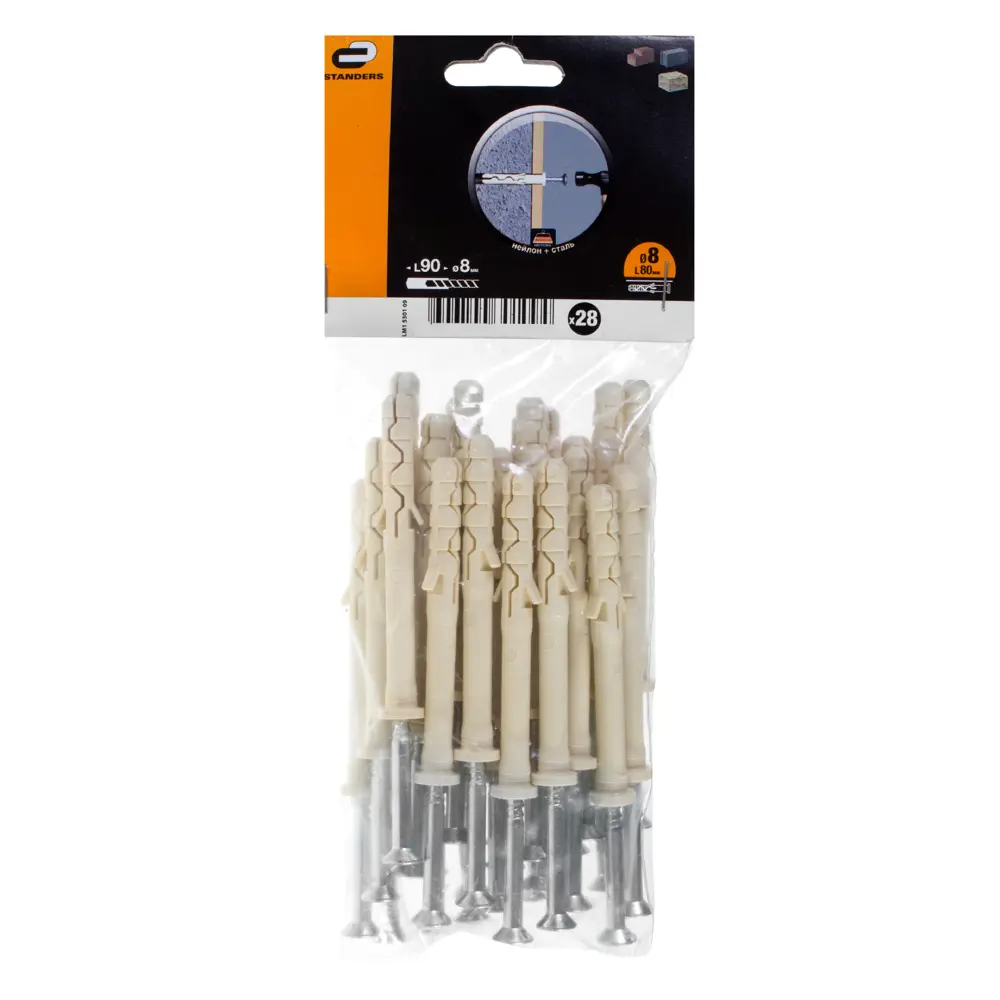 Дюбель-гвоздь Standers PDG LK с цилиндрической манжетой 8x80 мм, 28 шт. 14292391 STLM-2008394  - Вид №2