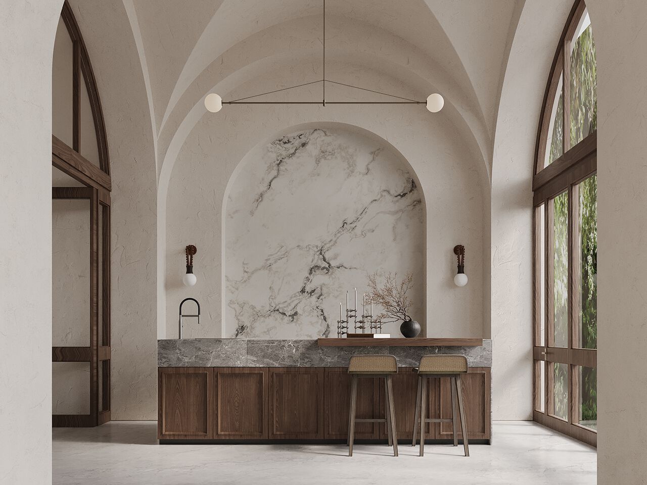 Мраморный пол / покрытие GANI MARBLE TILES OYSTER WHITE ARCH-00084813 - Вид №1