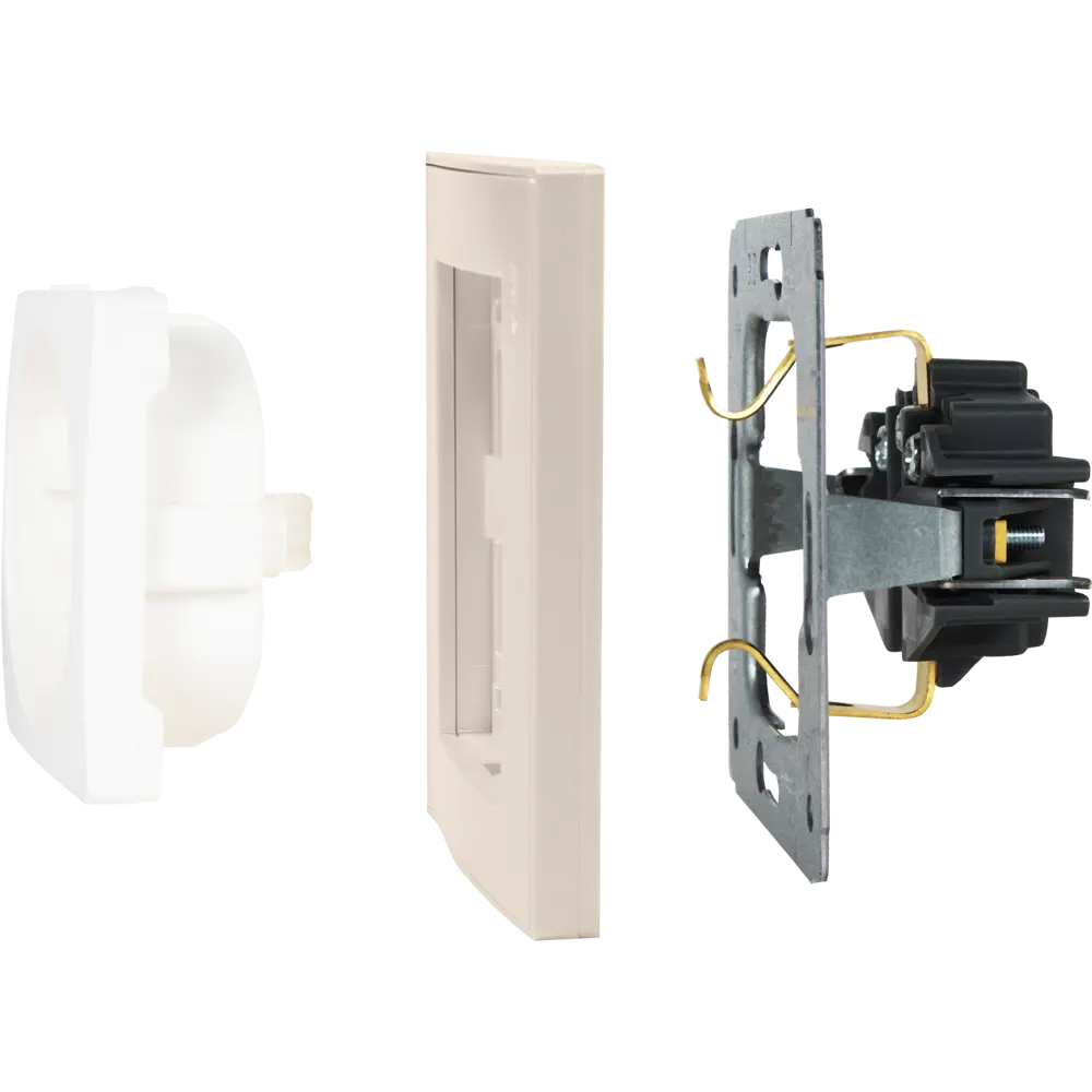 Рамка для розеток и выключателей Lezard вертикальная 4 поста цвет жемчужно-белый Rain STLM-2190235 - Вид №2