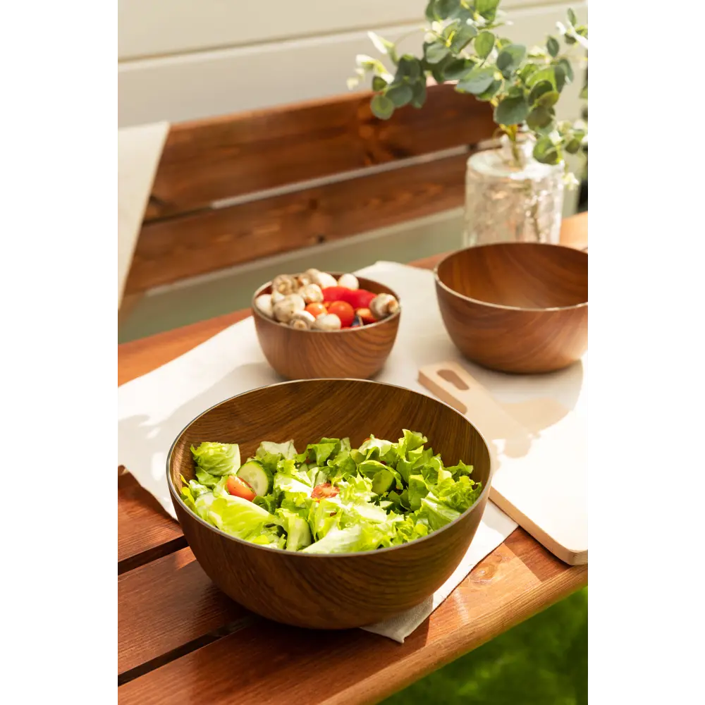 Салатник круглый ø24 h10.5 см пластик коричневый EVELIN STLM-2155929 - Вид №2