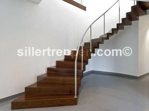 Siller Treppen Самонесущая винтовая лестница из массива дерева Faltwerk
