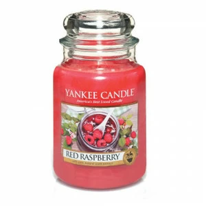 Свеча большая в стеклянной банке "Красная малина" Red Raspberry 623 гр 110-150 часов YANKEE CANDLE  267828 Красный