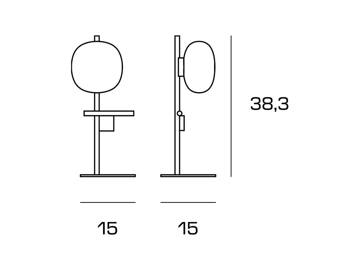 Металлическая настольная лампа с диммером Miloox слиток ARCH-00124352 - Вид №2