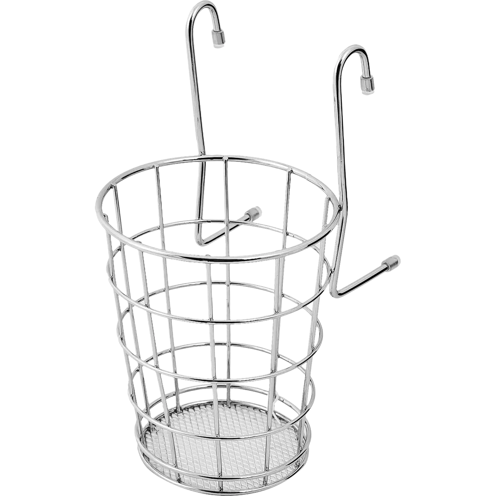 Корзина для рейлинга Аквадекор Stick круглая 14x13x24 см сталь цвет серый STLM-2165594