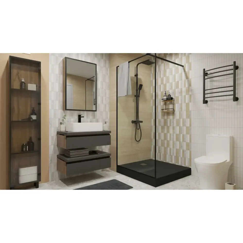 89139410 Столешница для ванной Scandi SC-60C 60x4x47 см, искусственный камень, цвет черный STLM-0078939 Santreyd - Вид №4