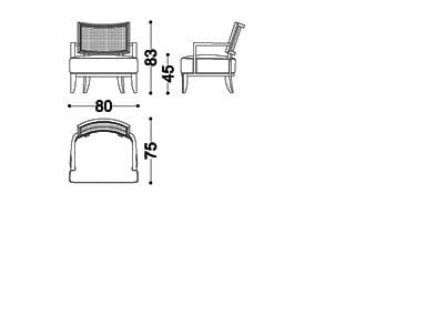 Тканевое кресло с подлокотниками OPERA CONTEMPORARY Amelia ARCH-00013992 - Вид №2