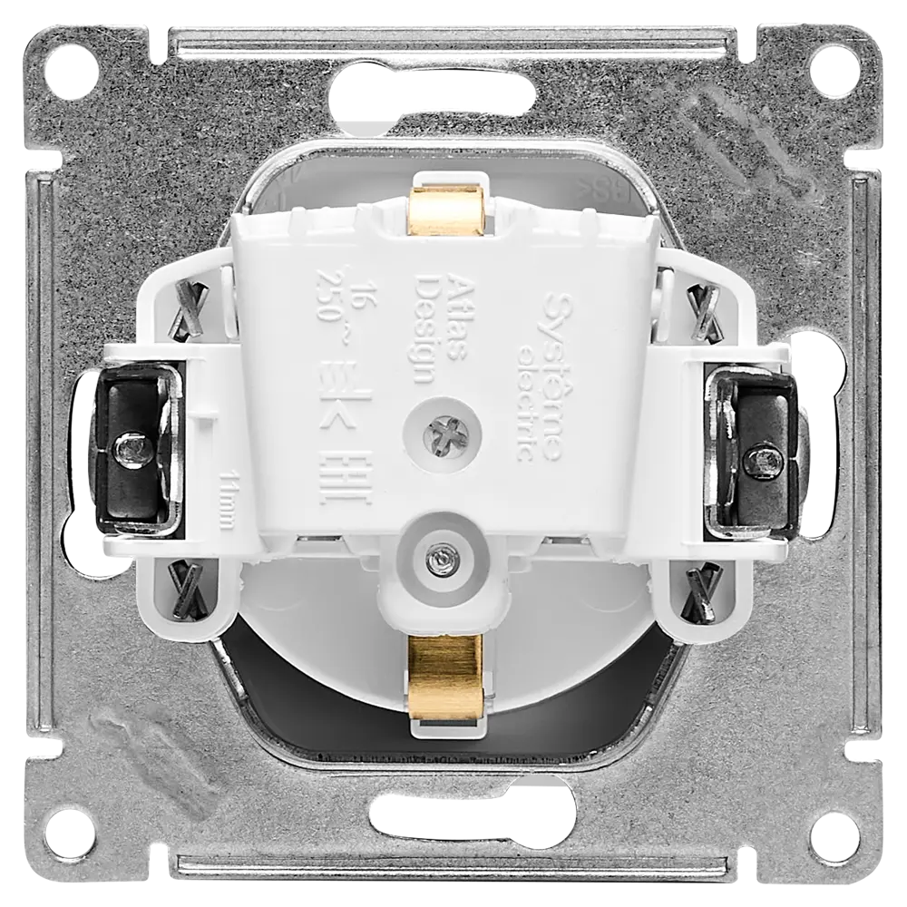 Розетка встраиваемая Schneider Electric Atlas Design ATN000143 с заземлением цвет белый SYSTEME ELECTRIC AtlasDesign STLM-2200427 - Вид №2
