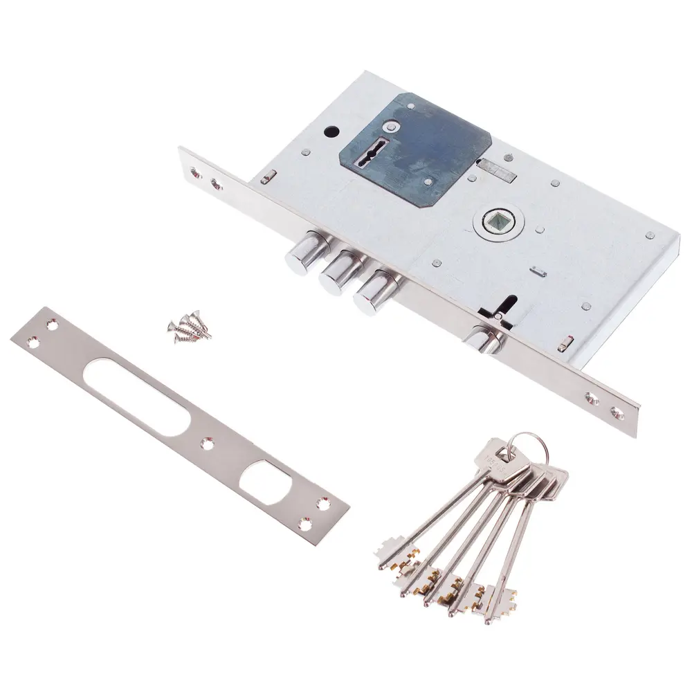 PALLADIUM Замок врезной с сувальдным механизмом, никель 17167595 STLM-0007609 - Вид №1