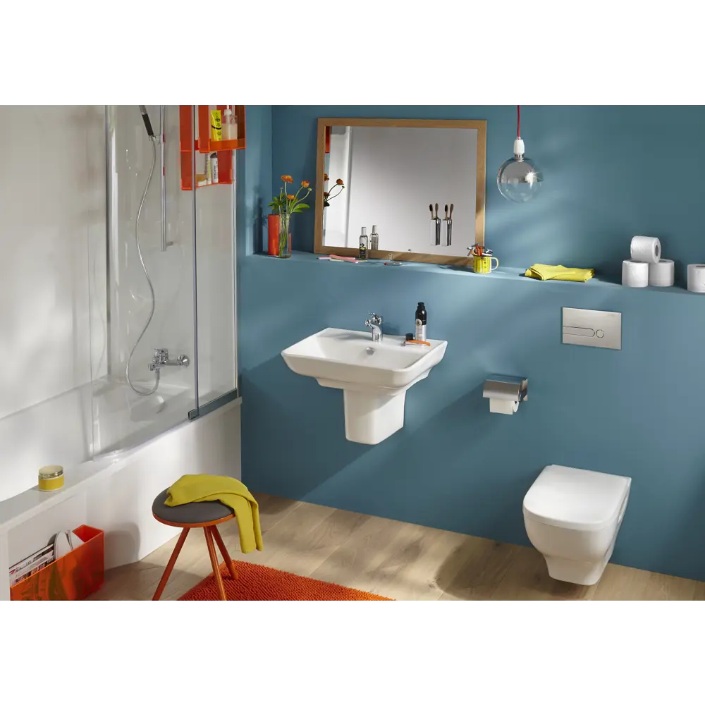 Раковина Jacob Delafon Struktura 55x40 см фарфор цвет белый STLM-2210213 - Вид №4