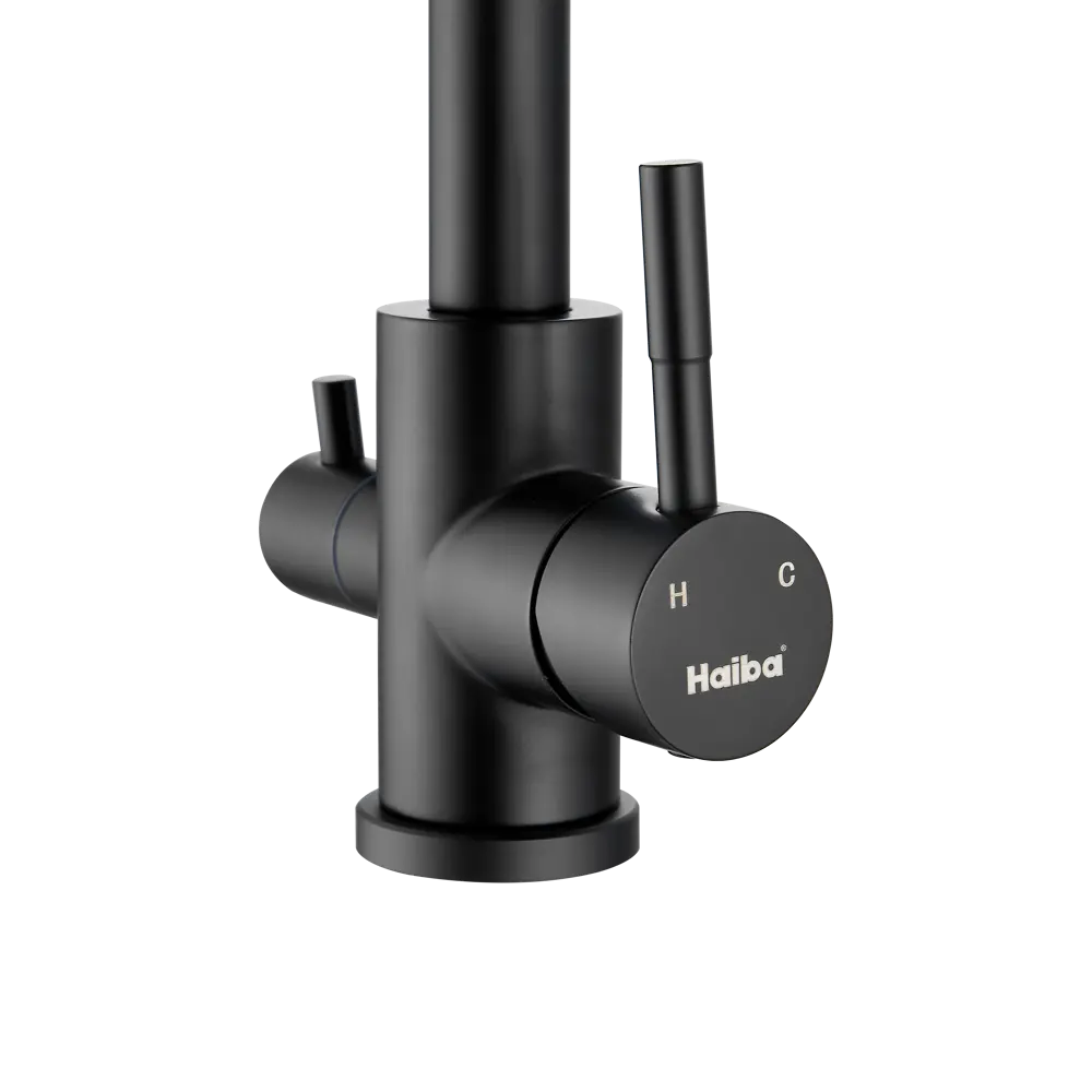 Смеситель для кухни Haiba черный с высоким поворотным изливом 89396811 STLM-1569269 - Вид №6