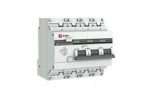16040601 Дифференциальный автомат PROxima АД-32 тип А, 3P+N, 50А/30мА, SQ DA32-50-30-4P-a-pro EKF