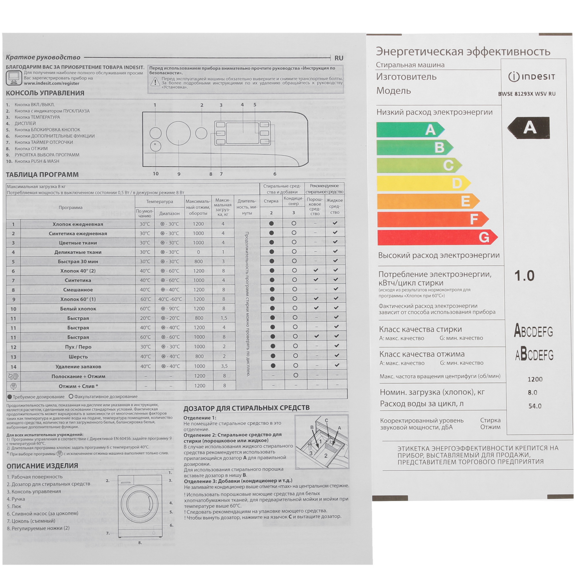 5353887 Стиральная машина Indesit BWSE 81293X WSV RU белый STDN-0099572 - Вид №12