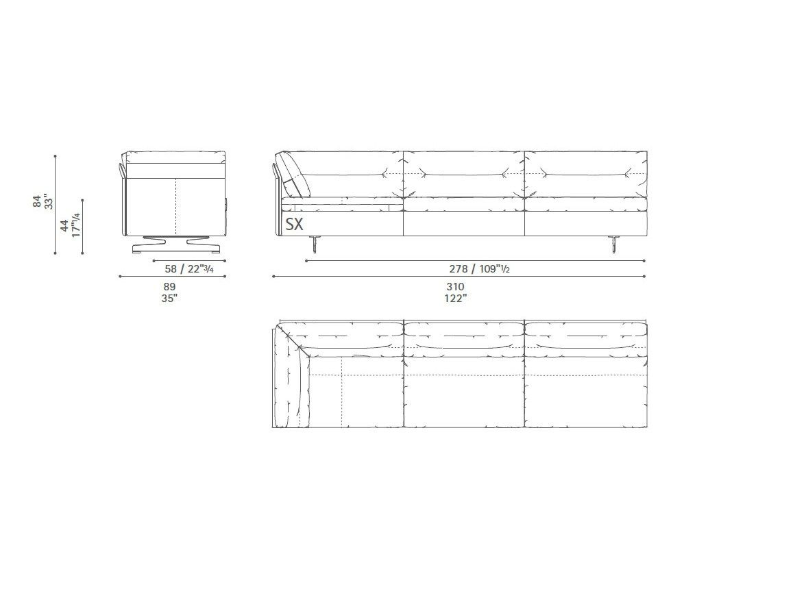 Диван с журнальной стойкой Poltrona Frau коллекция-диваны и кресла ARCH-00101037 - Вид №21