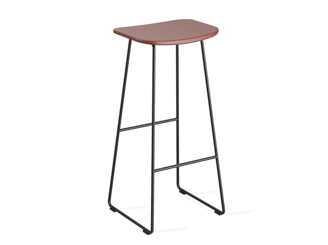 Высокий металлический табурет с сиденьем из полипропилена Infiniti Klejn ARCH-00023467