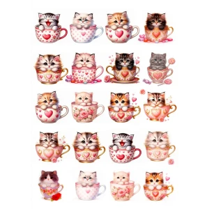 Декоративная наклейка Симфония Пушистики 210x297 мм