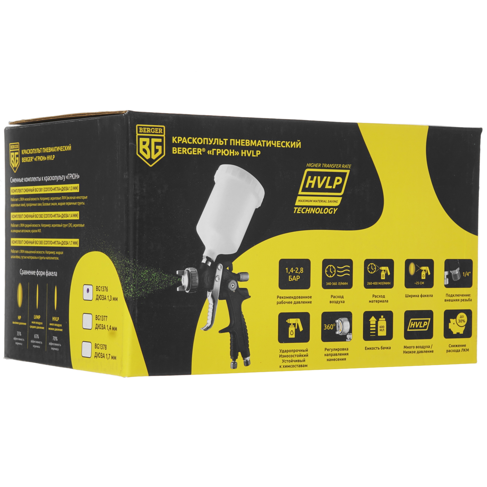 Краскораспылитель BERGER ГРЮН BG1376 5331806 STDN-0143950 - Вид №5