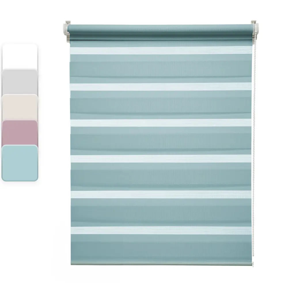 Штора рулонная день-ночь Inspire Peter 60x160 см бирюза Aqua 3 82691105 STLM-2118963 - Вид №1