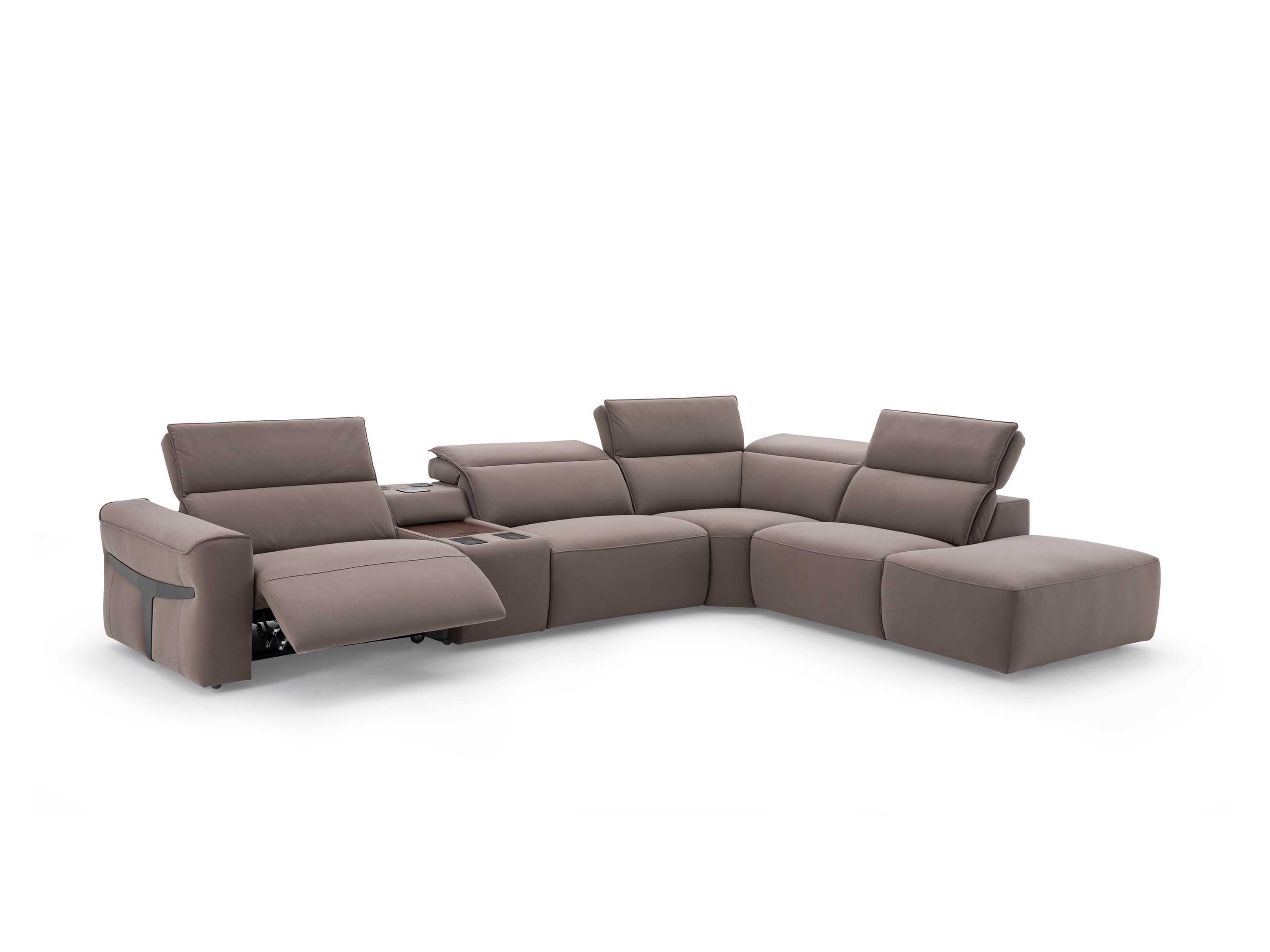 Кожаный угловой диван с электрическим движением CAMPO DE' FIORI CDF263 ARCH-00079306 - Вид №4