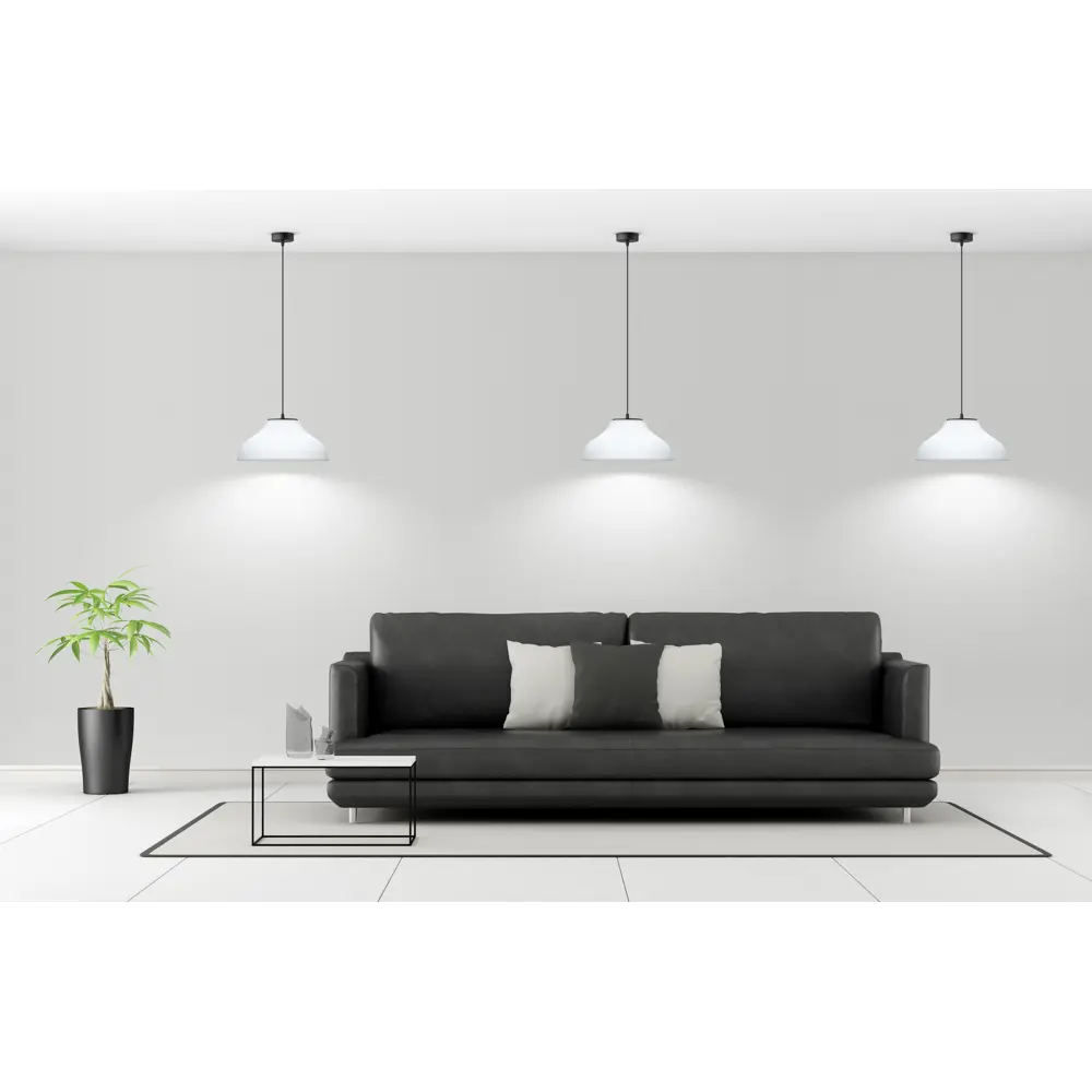 Светильник подвесной, 1 лампа, 6 м², цвет чёрный/белый ЛАБОРАТОРИЯ СВЕТА "33 ИДЕИ" STLM-2184702 - Вид №8