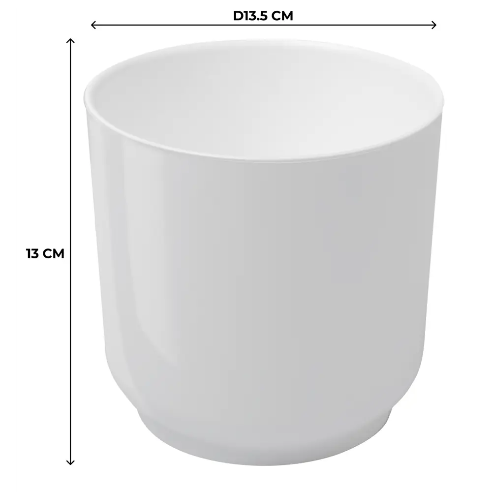 Кашпо Evergreen Design Дельта 13x13.5x13 см v1.5 л пластик белый STLM-2125311 - Вид №2