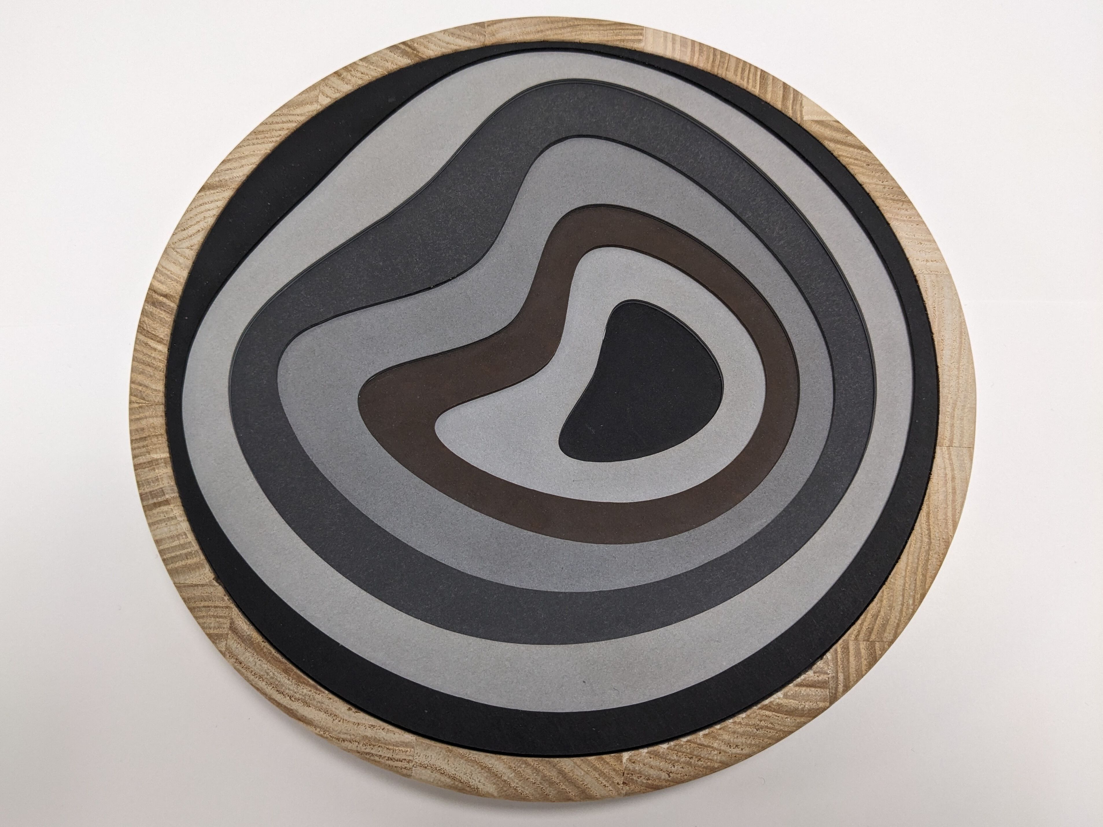 Полые круглые банки из PaperStone® и ясеня Agon Essence RE-WOOD ARCH-00027342