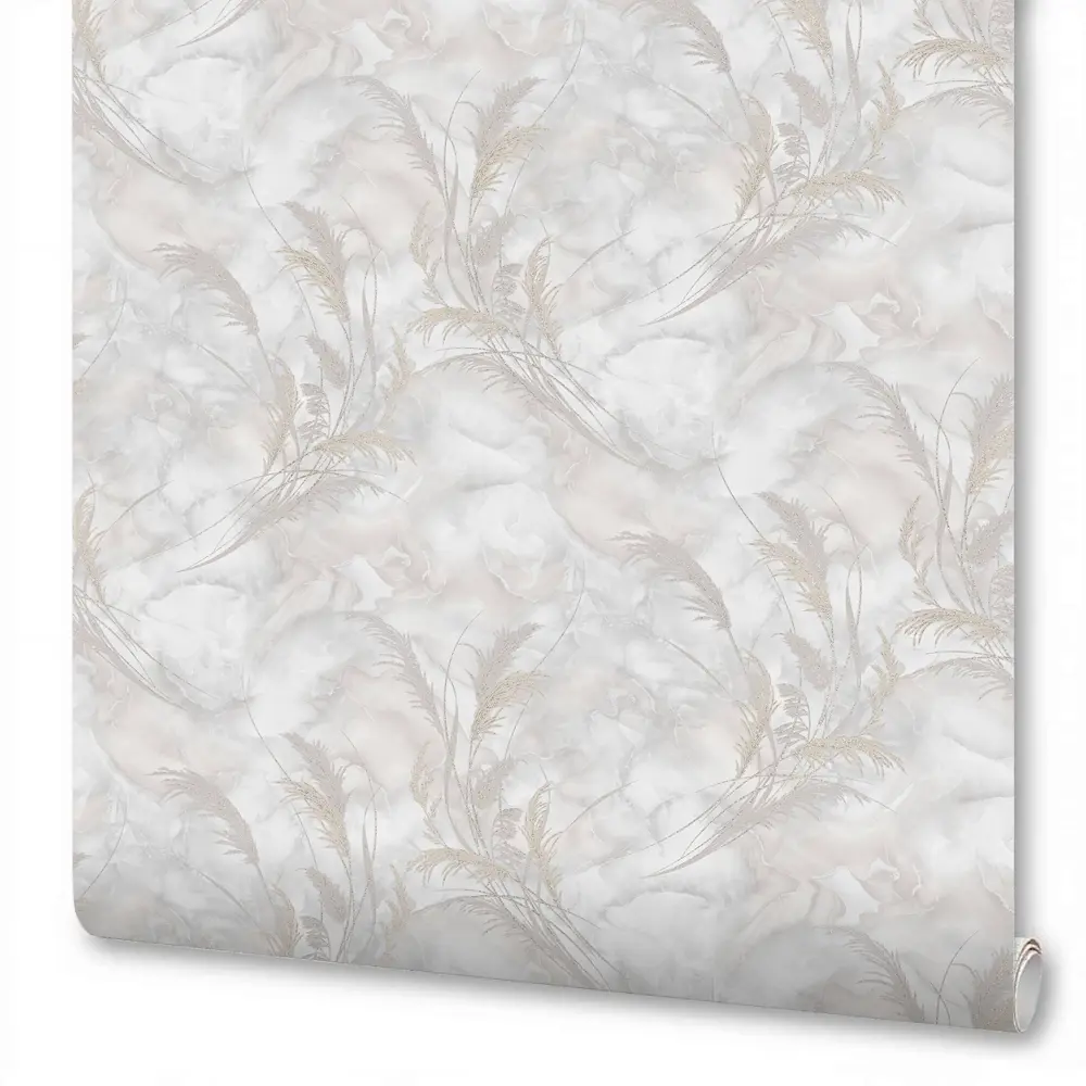 Обои Anturage Tenero бежевые флизелиновые с растительным орнаментом 89414274 STLM-1573866