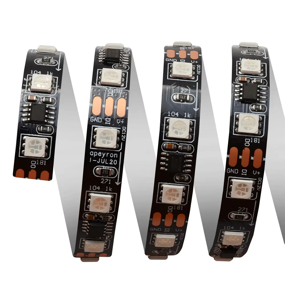 Адресная светодиодная лента Apeyron SMD5050 12В 10 мм 5м 14.4 Вт/м 60диод/м RGB 82535316 STLM-2052211  - Вид №14