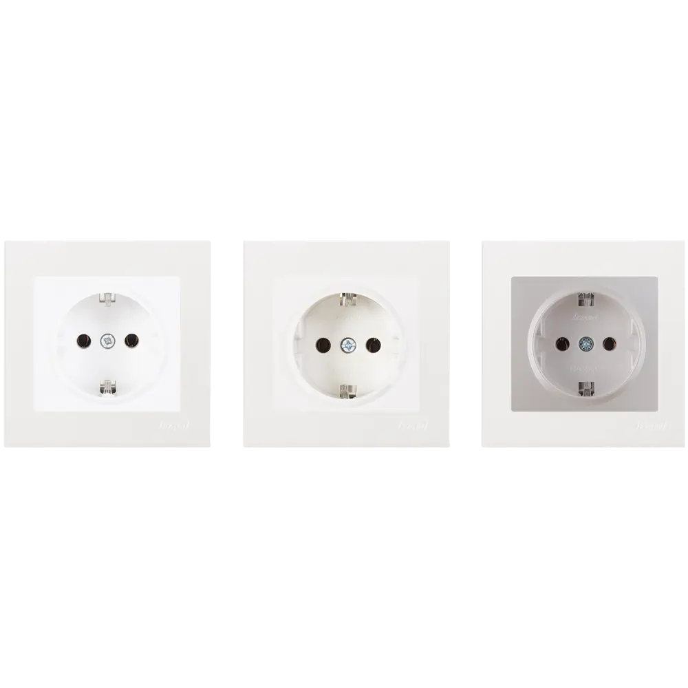 Рамка для розеток и выключателей Lezard Rain 1 пост, цвет белый Виктория STLM-2131335 - Вид №1