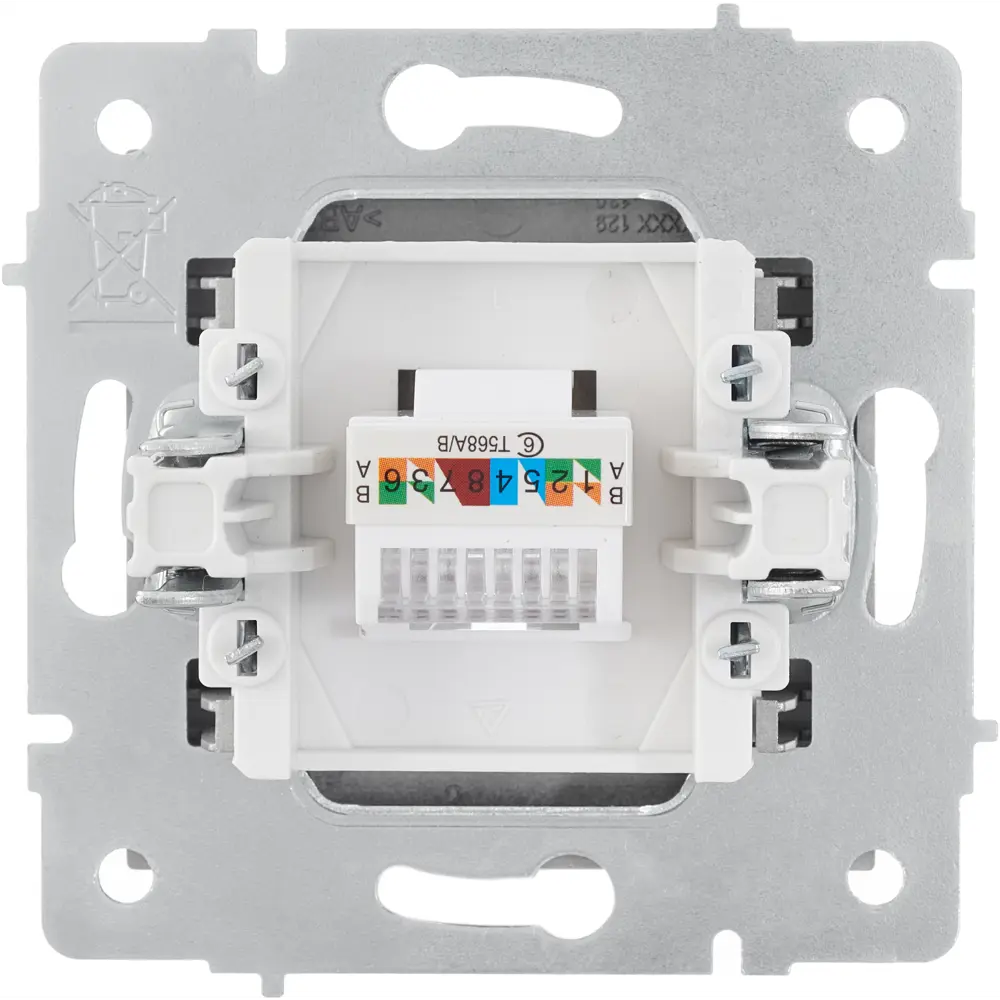 Компьютерная розетка встраиваемая Lezard Vesna без заземления цвет титан STLM-2203116 - Вид №2