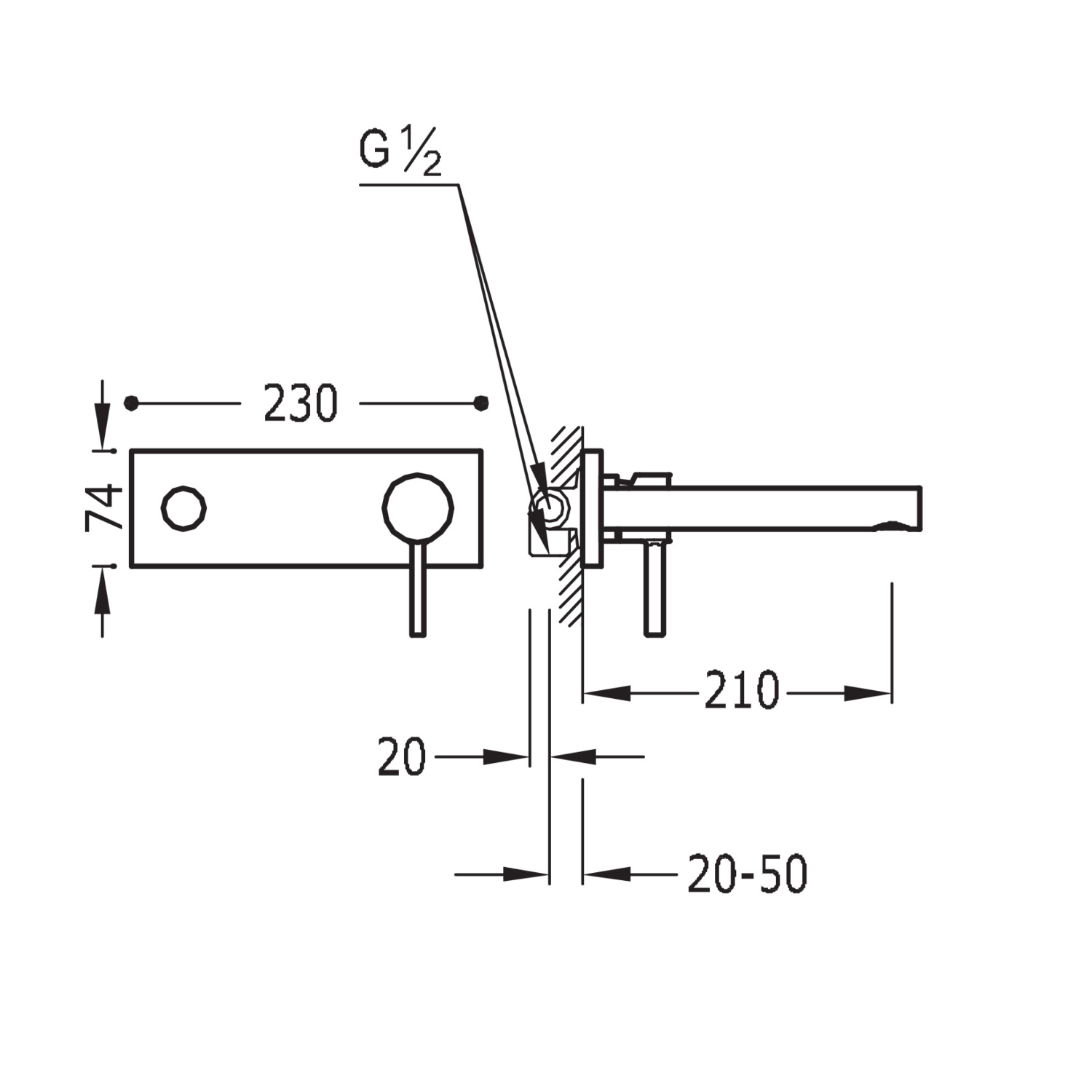 Смеситель для раковины LEX-ALP с одной ручкой-20320002 TRES - Вид №1