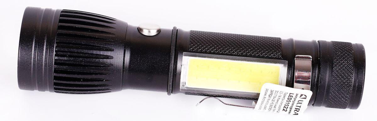 LED51522 Ручной светодиодный фонарь аккумуляторный 110х32 400 лм 14663 Ultraflash