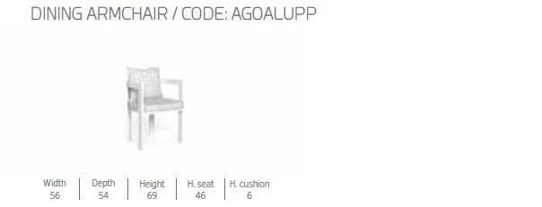 Алюминиевый мягкий садовый стул Talenti Argo-alu ARCH-00121073 - Вид №7