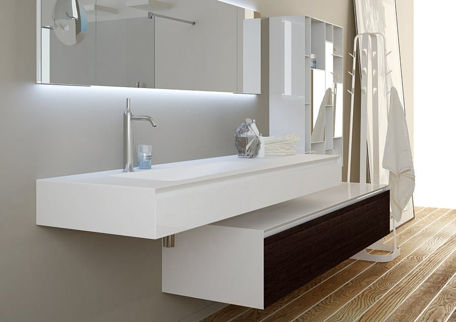 Одиночная подвесная раковина из твердой поверхности MOMA Design Portofino ARCH-00106494 - Вид №3