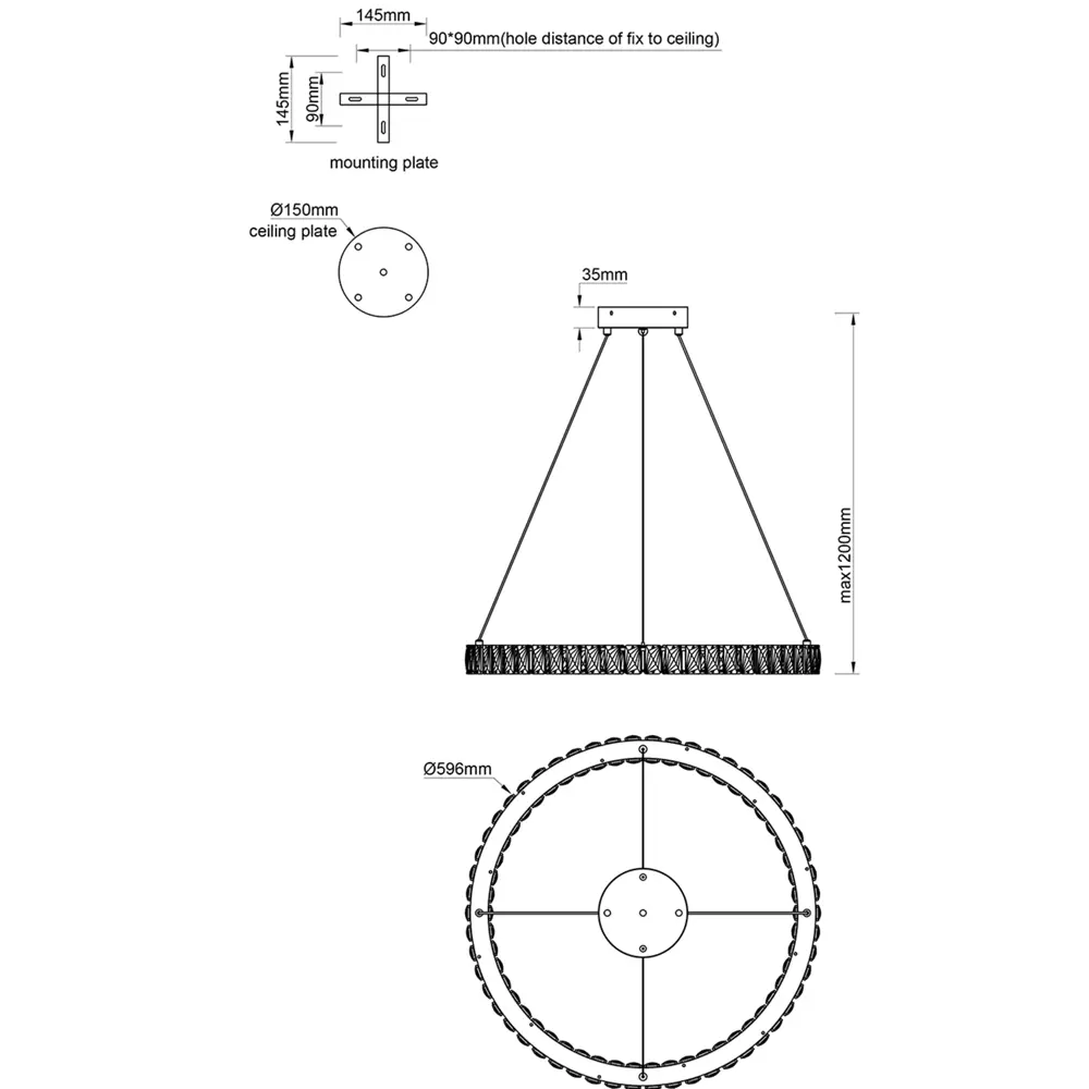 Люстра подвесная Brilliance с регулируемым светом и пультом управления 89438390 Escada STLM-1565256 - Вид №10