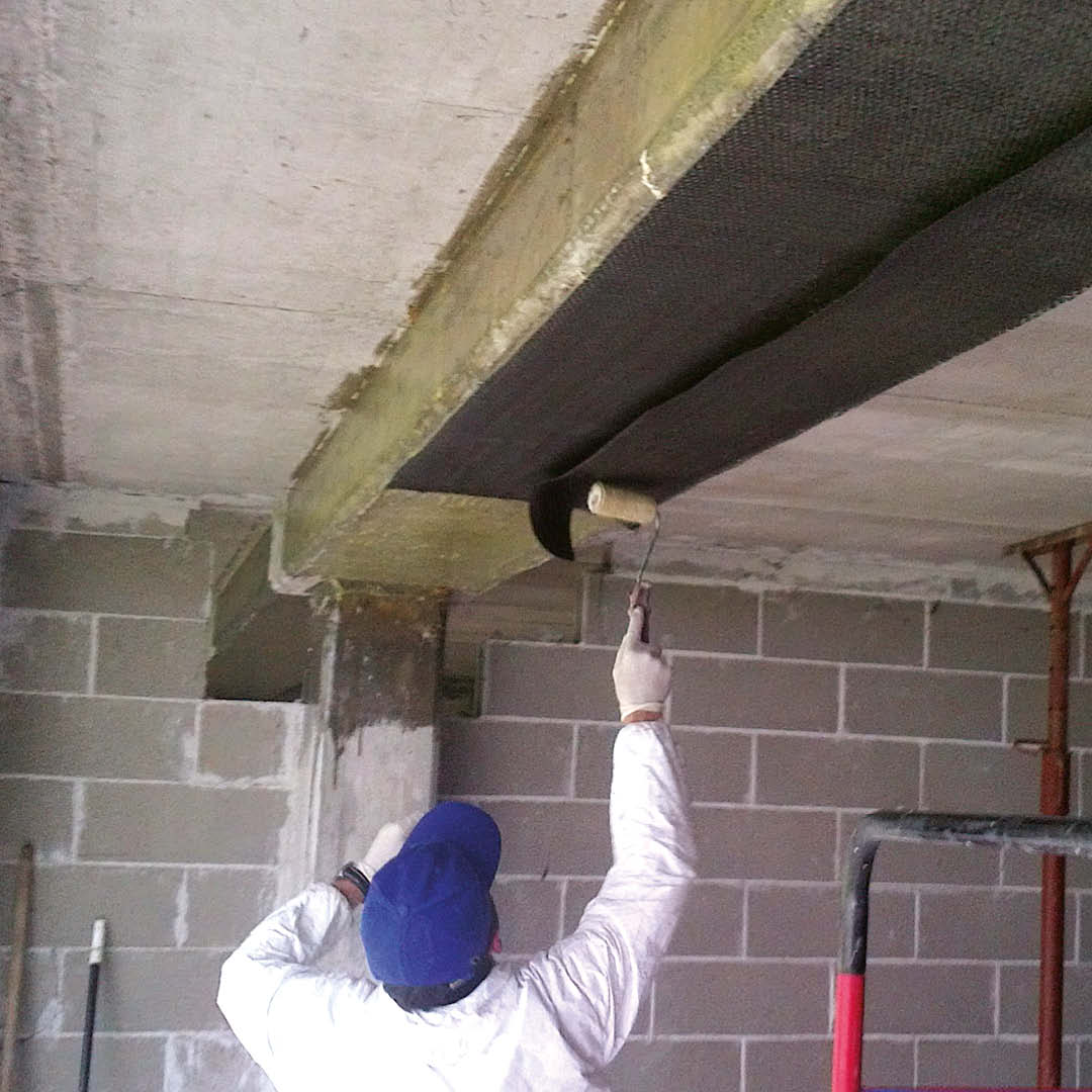 Система FRP для cls, состоящая из четырехосной углеродной ленты и эпоксидной смолы RUREGOLD C-QUADRIWRAP HS ARCH-00013083